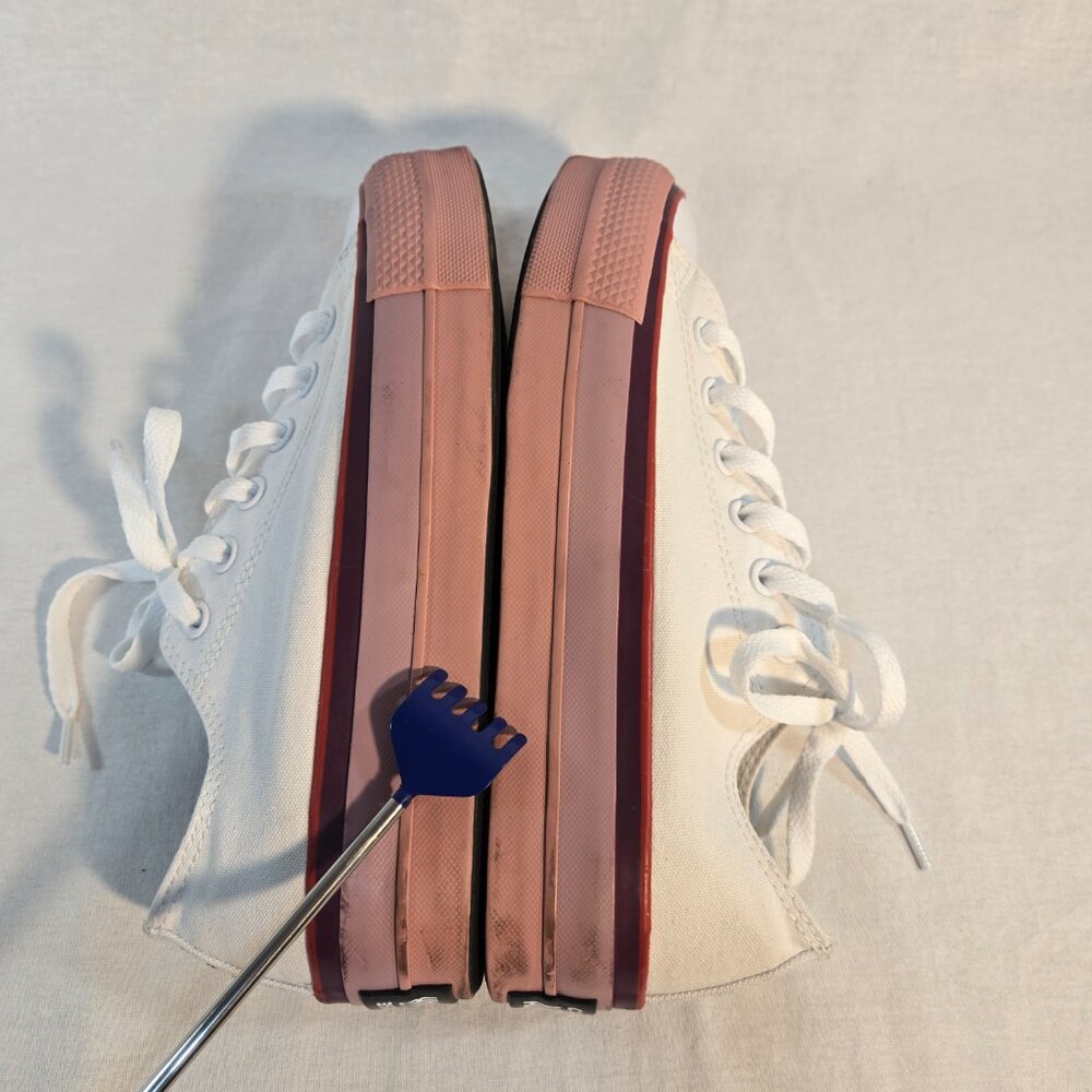 CONVERSE X O.P.I CTAS Lift Ox Canvas 566557C Pure Silver/White/Pink Size US 7.5 - Picture 6 of 16